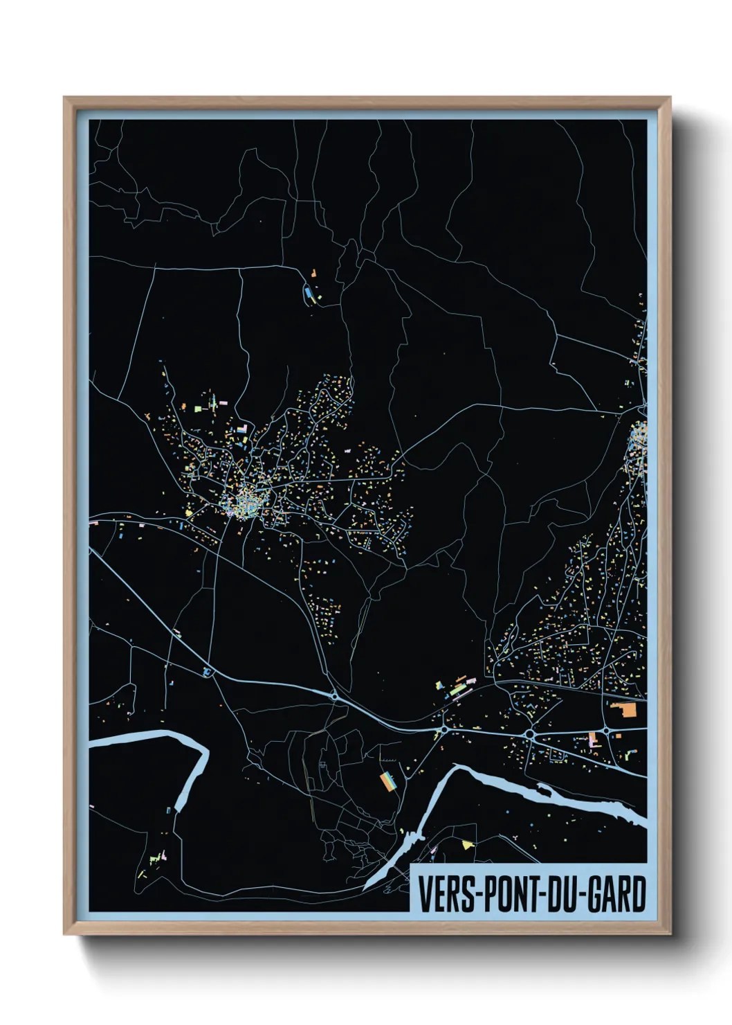 Une affiche de carte sur Vers-Pont-du-Gard