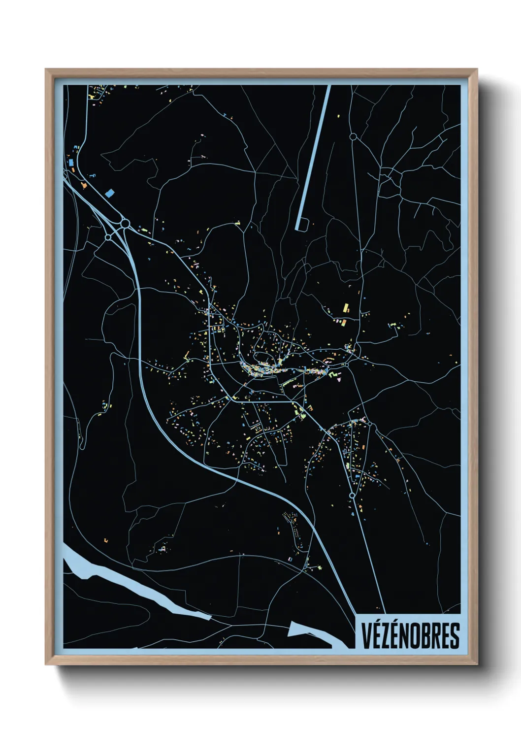 Une affiche de carte sur Vézénobres