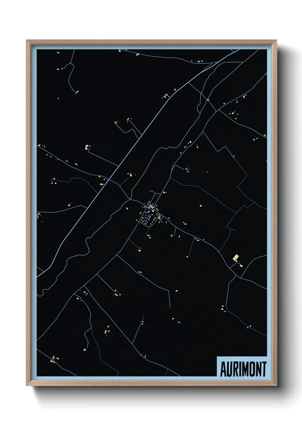 Une affiche de carte sur Aurimont