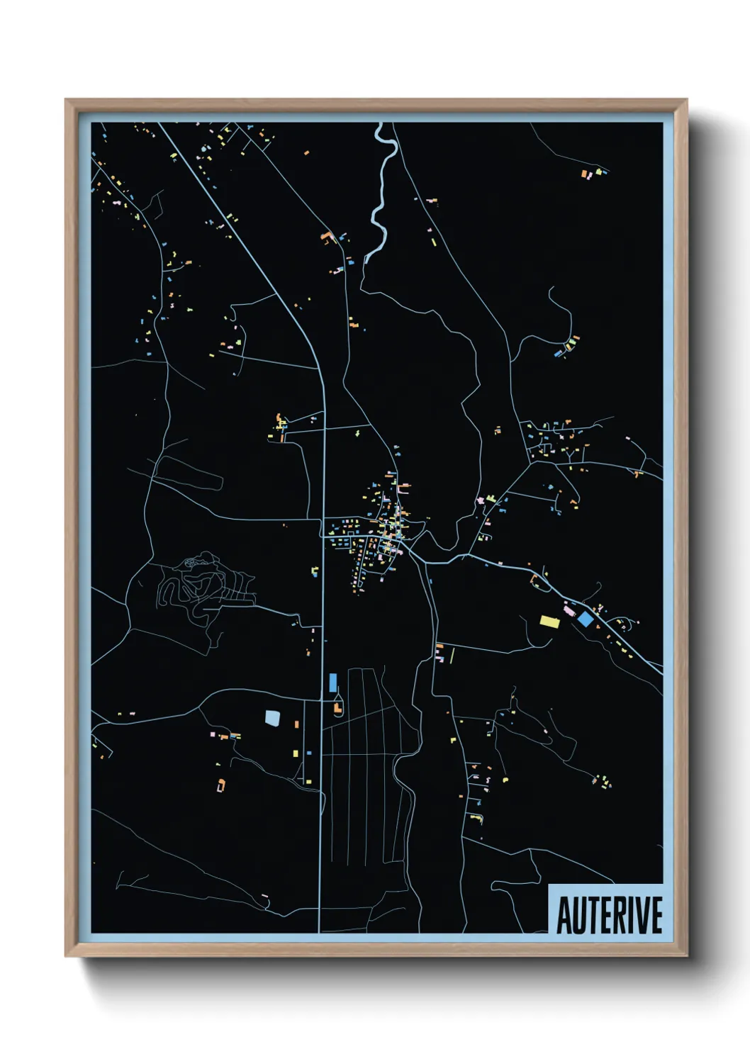 Une affiche de carte sur Auterive