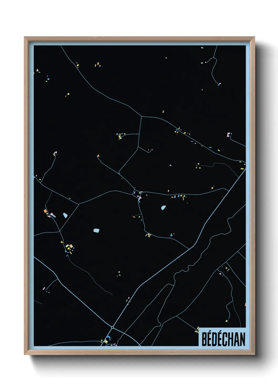 Une affiche de carte sur Bédéchan
