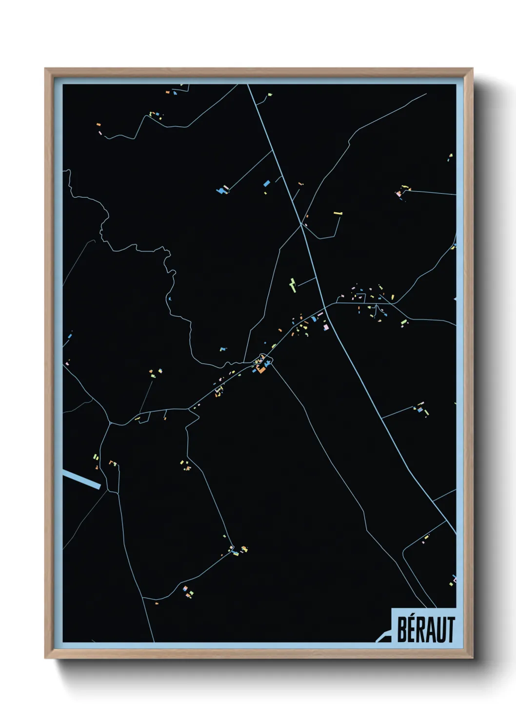 Une affiche de carte sur Béraut