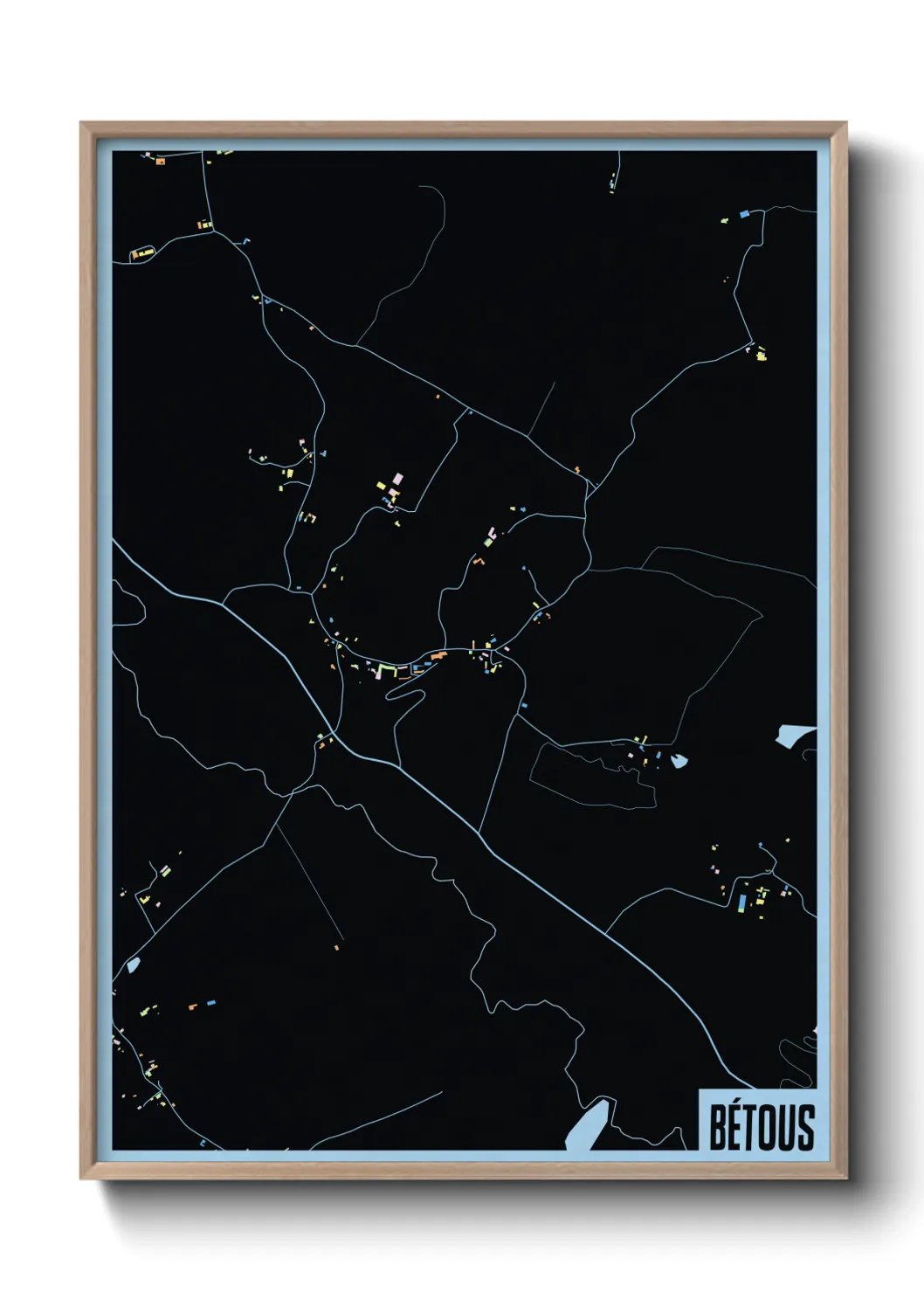 Une affiche de carte sur Bétous