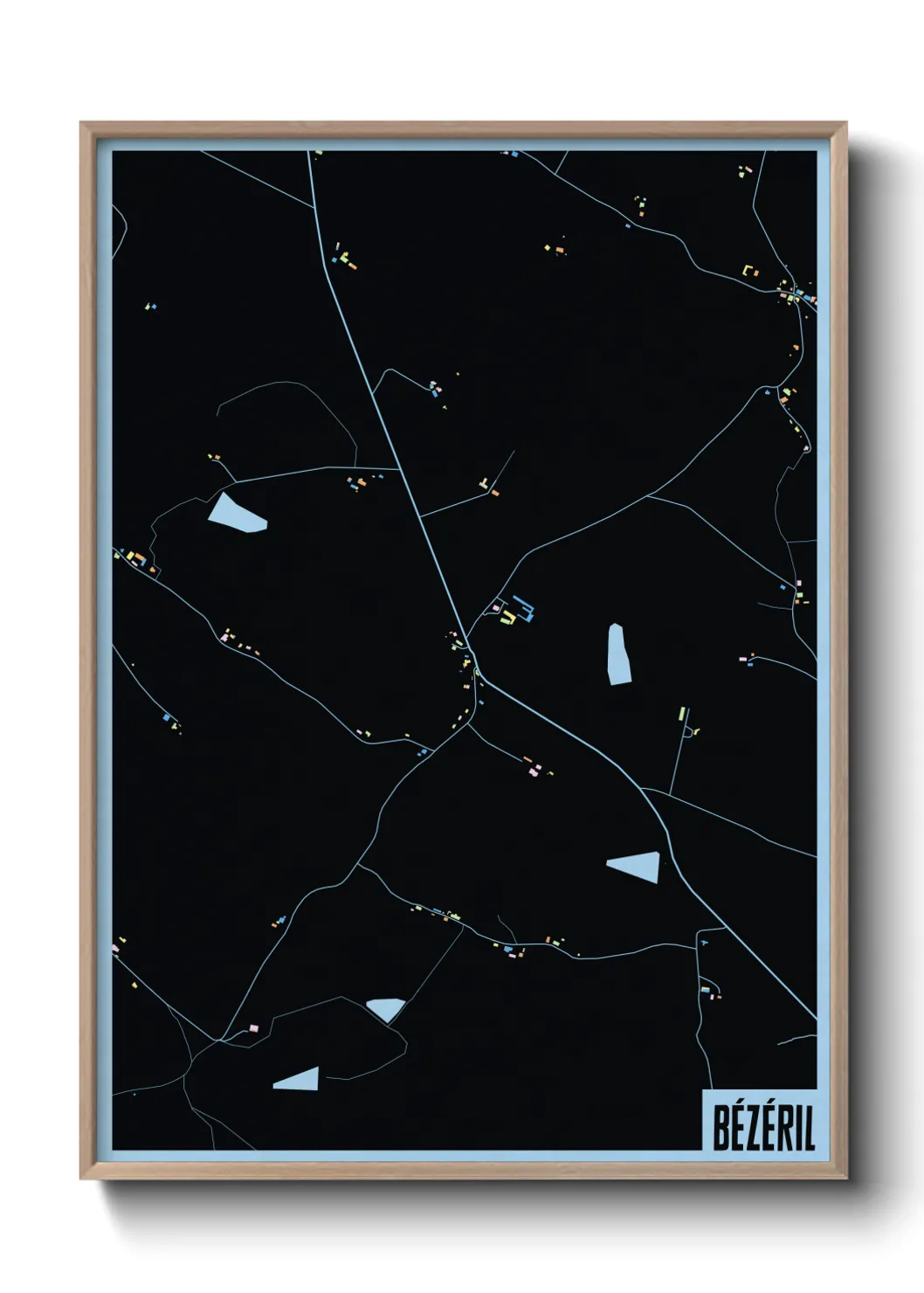 Une affiche de carte sur Bézéril