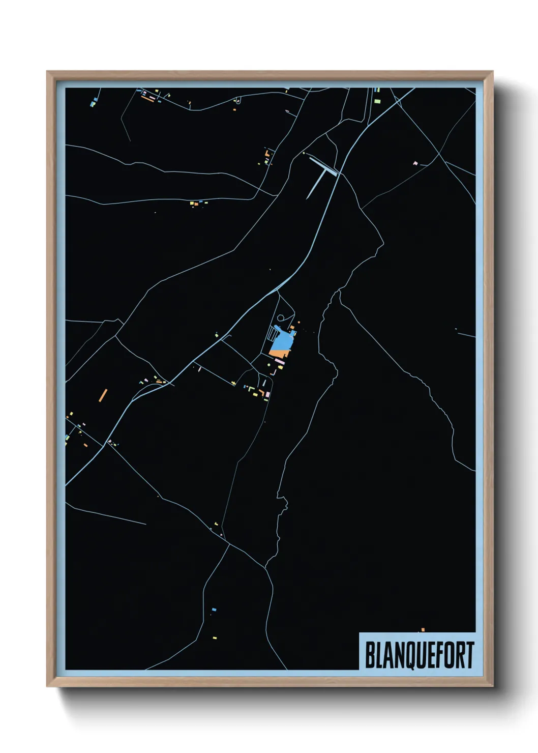 Une affiche de carte sur Blanquefort