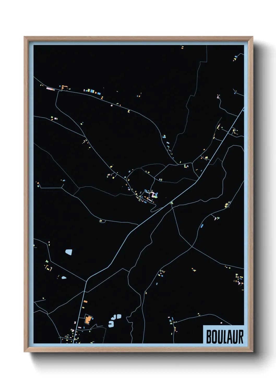 Une affiche de carte sur Boulaur