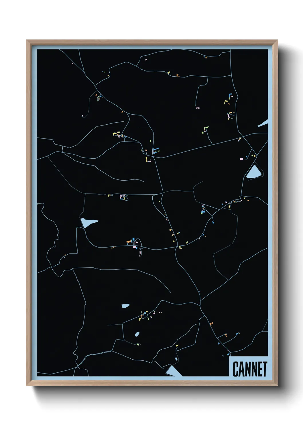 Une affiche de carte sur Cannet
