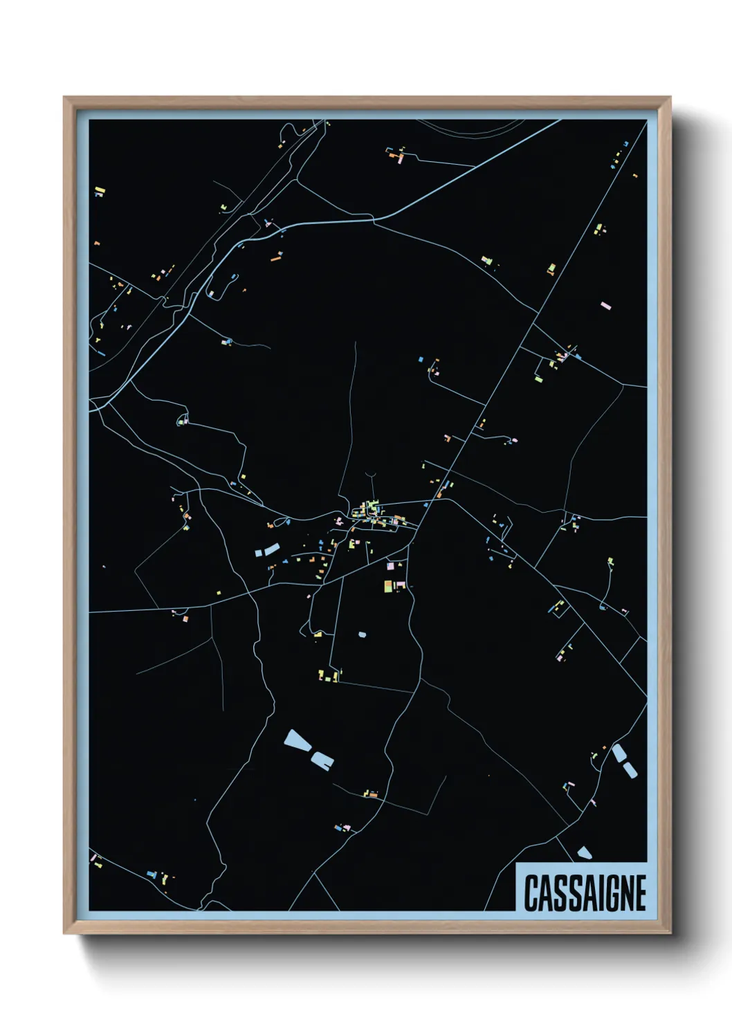 Une affiche de carte sur Cassaigne