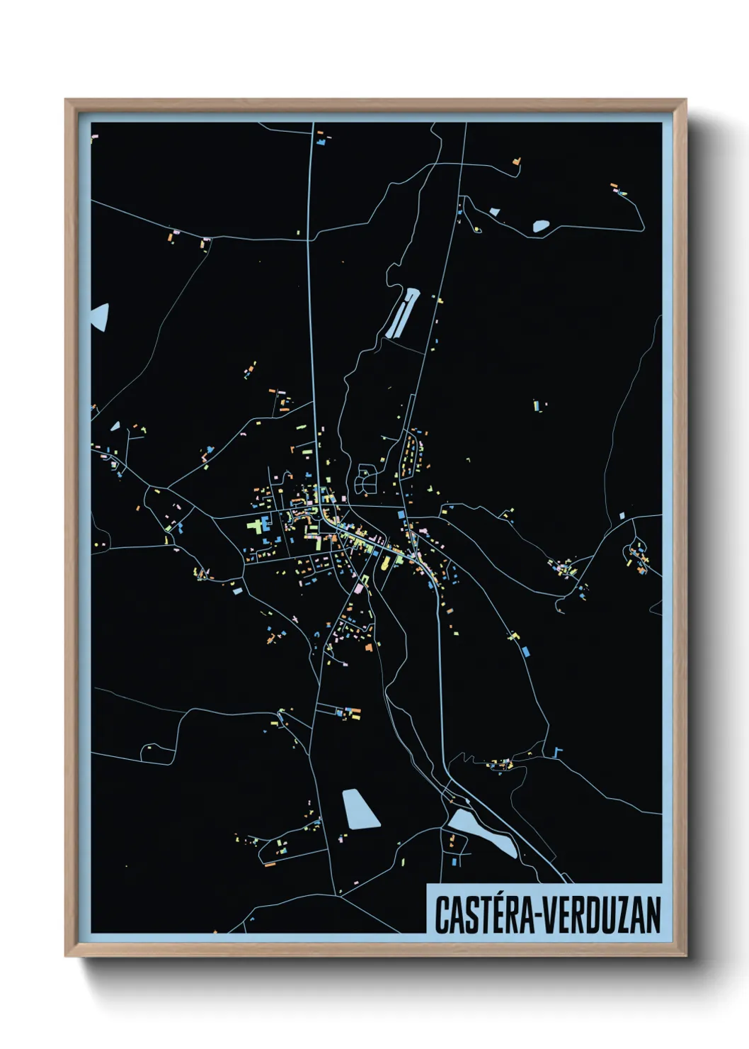 Une affiche de carte sur Castéra-Verduzan