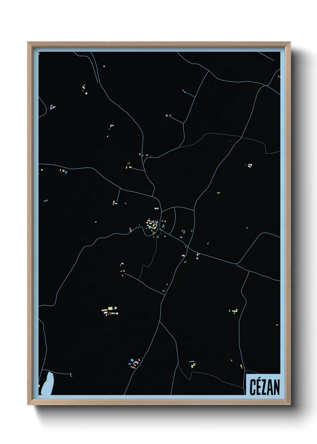 Une affiche de carte sur Cézan