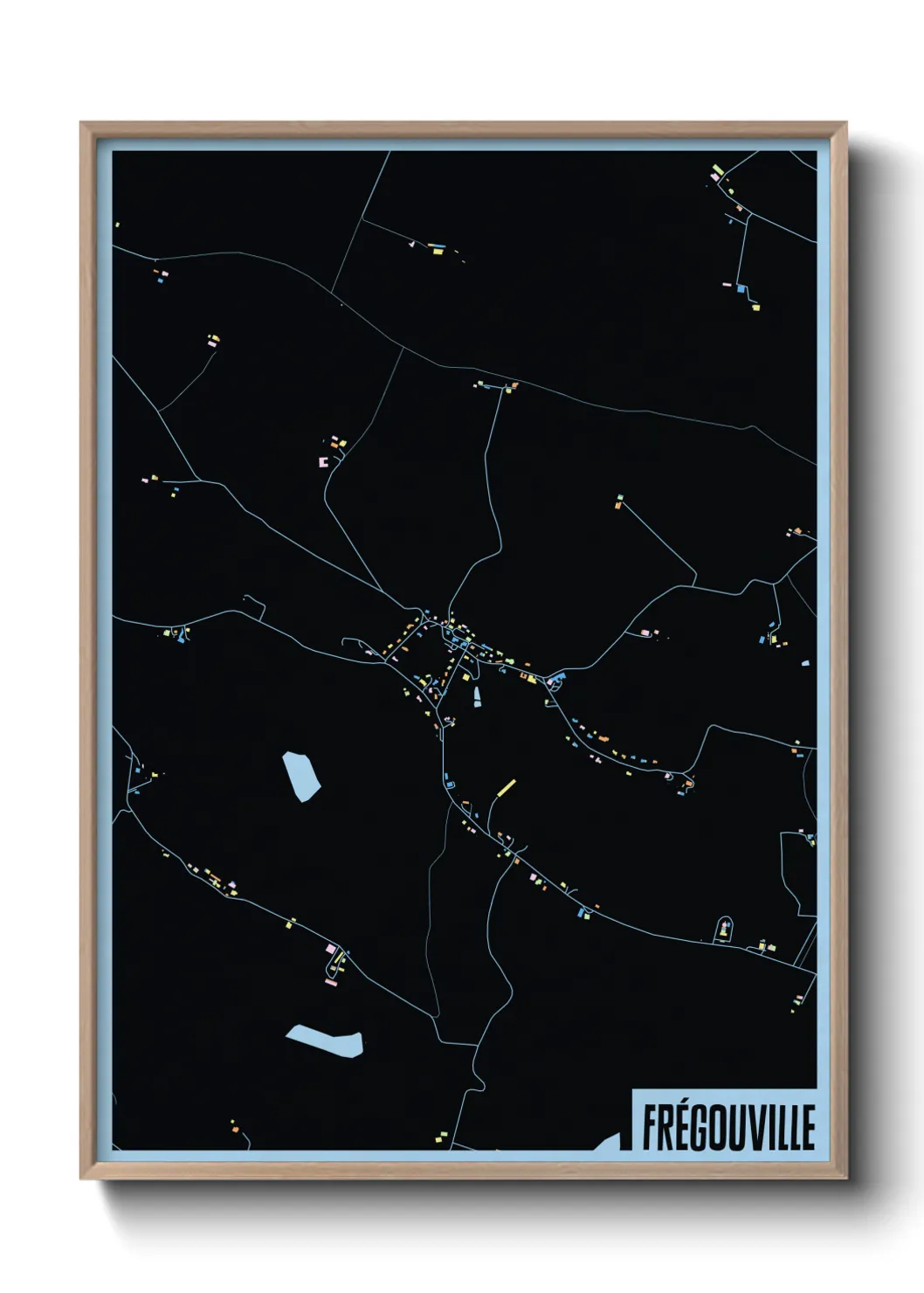 Une affiche de carte sur Frégouville