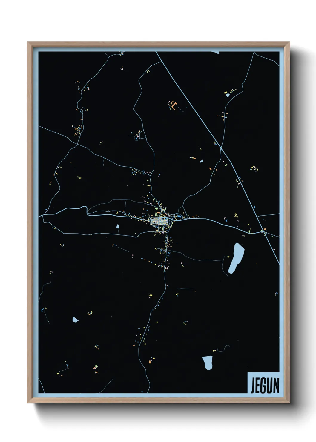 Une affiche de carte sur Jegun