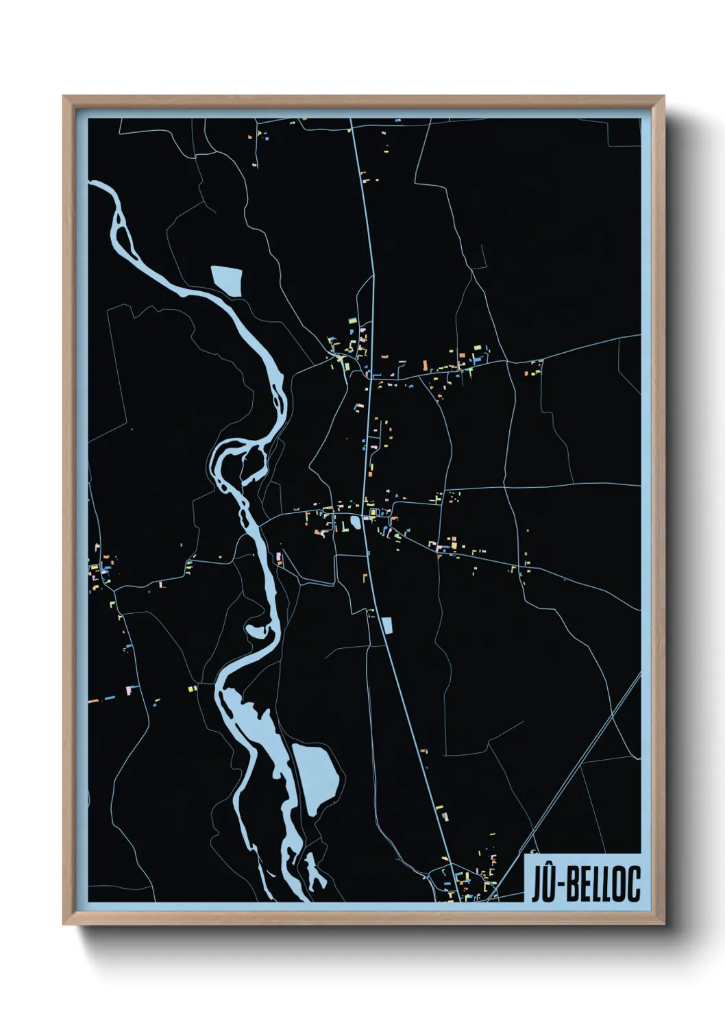 Une affiche de carte sur Jû-Belloc