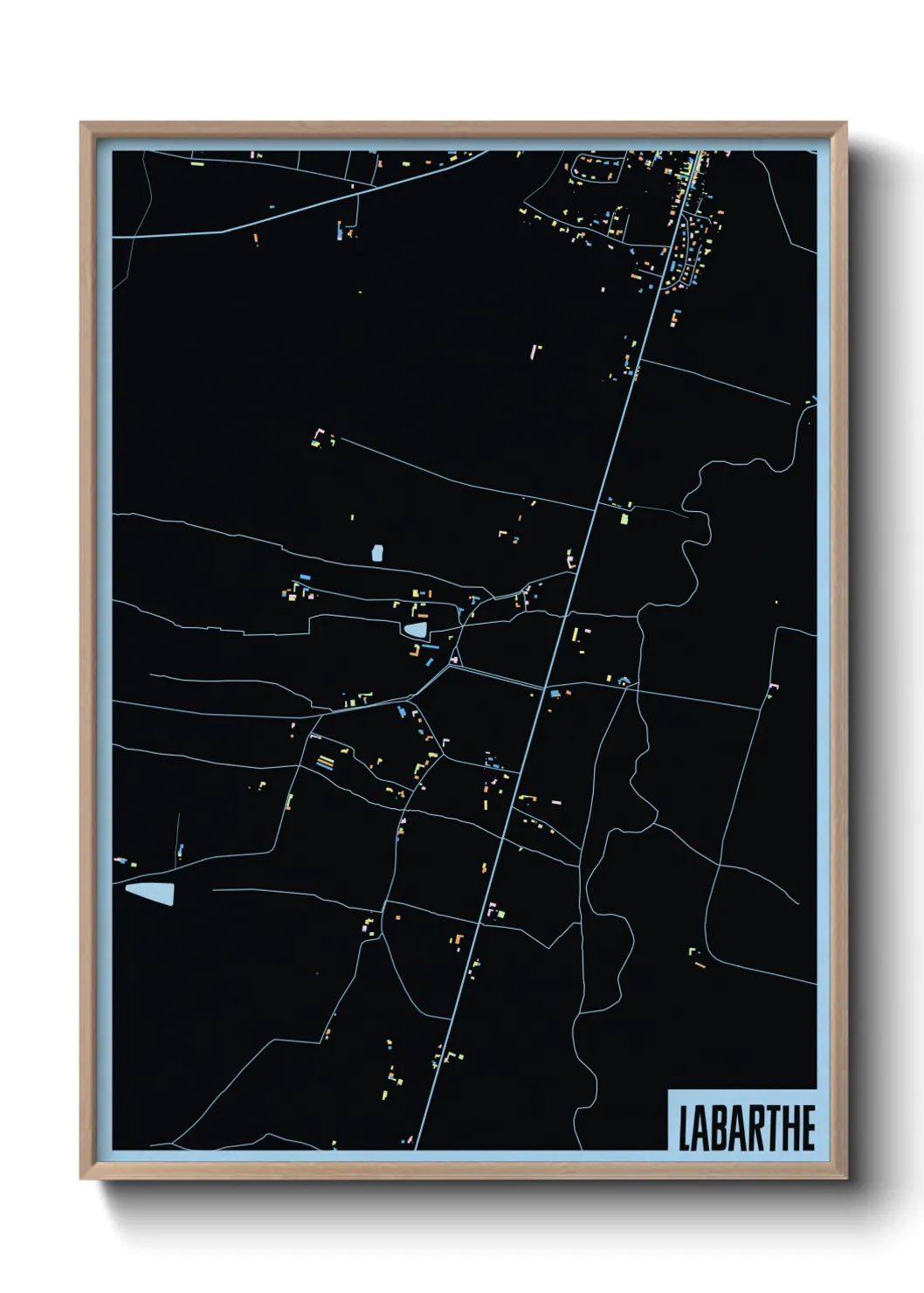 Une affiche de carte sur Labarthe