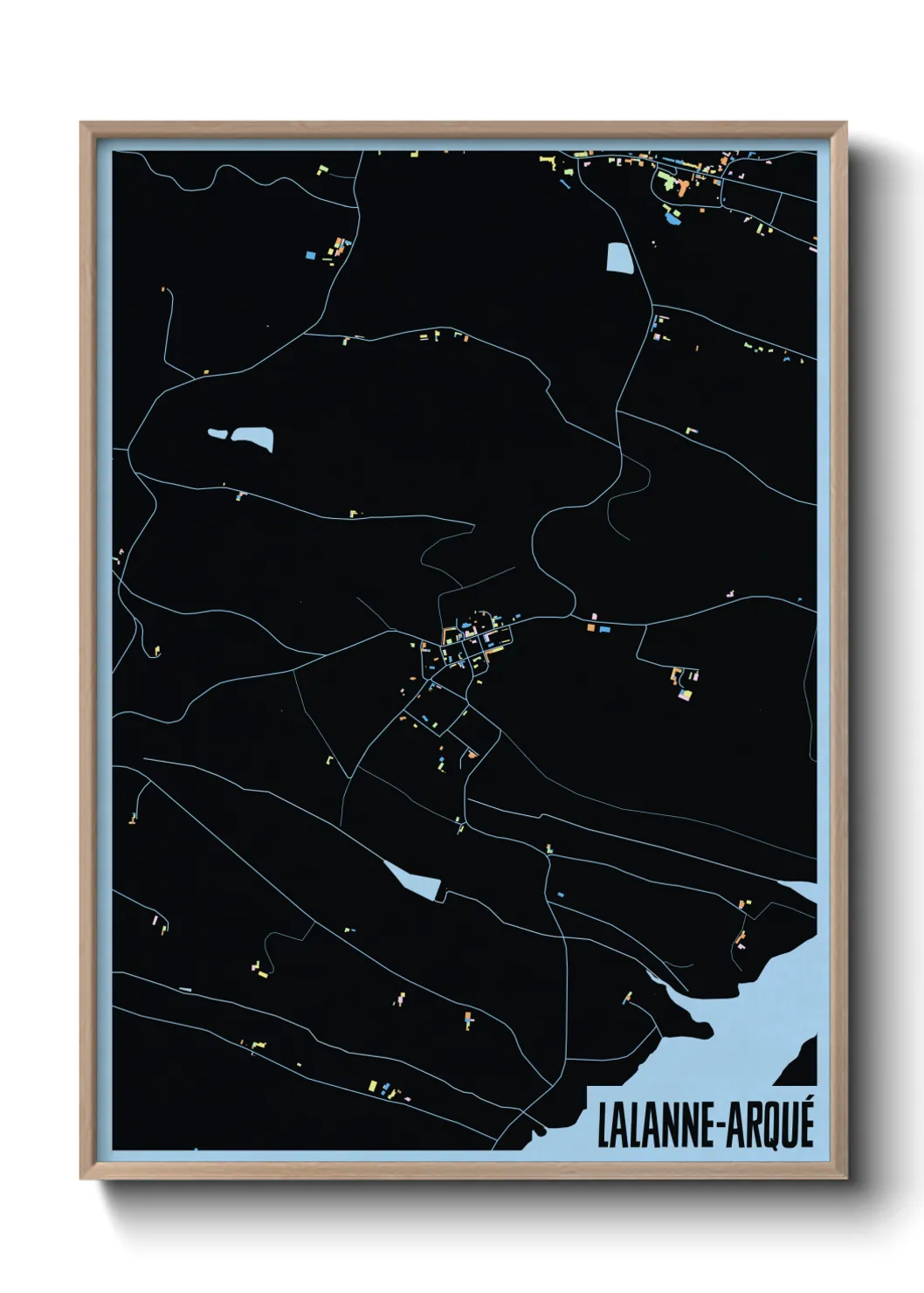 Une affiche de carte sur Lalanne-Arqué