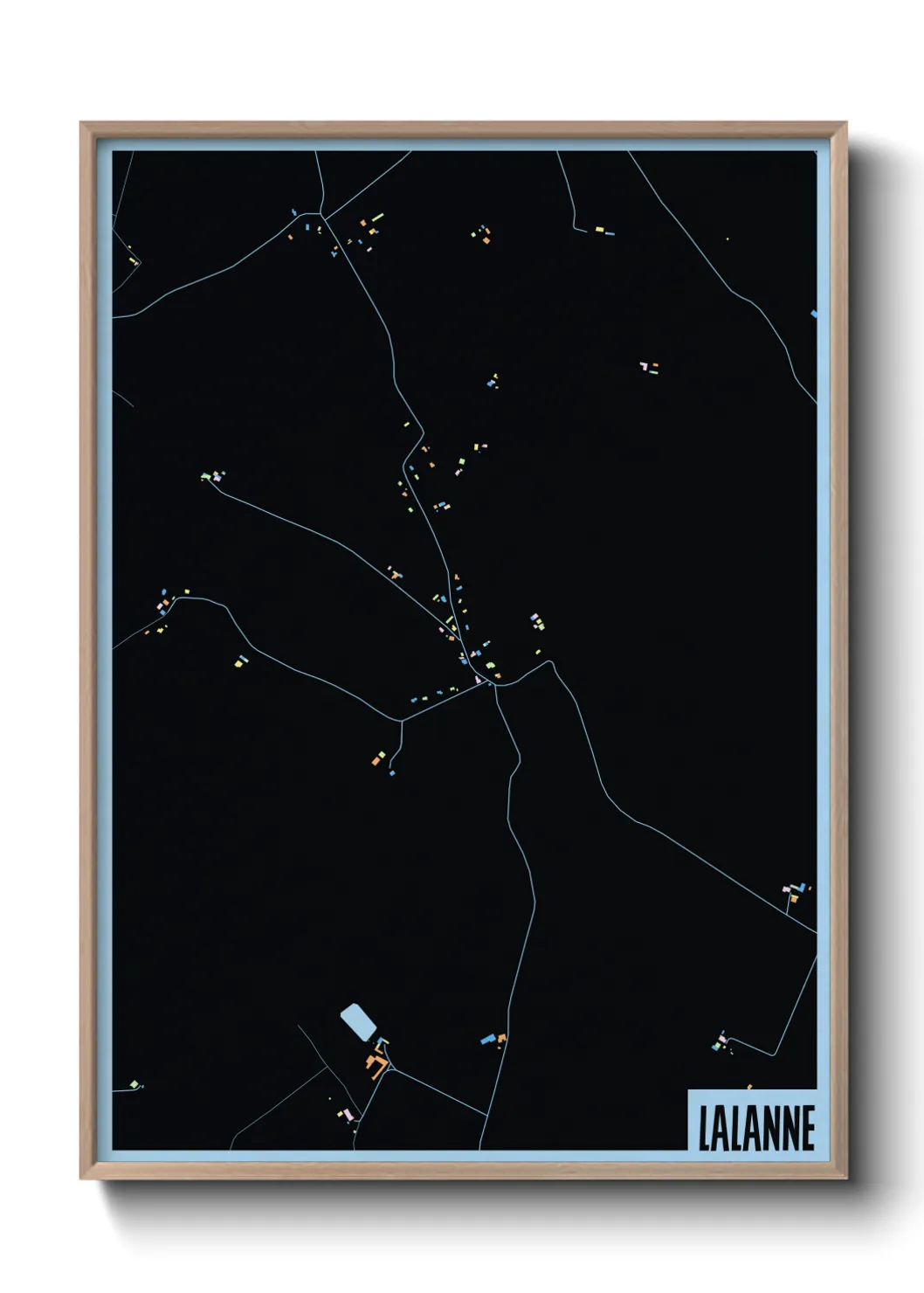 Une affiche de carte sur Lalanne