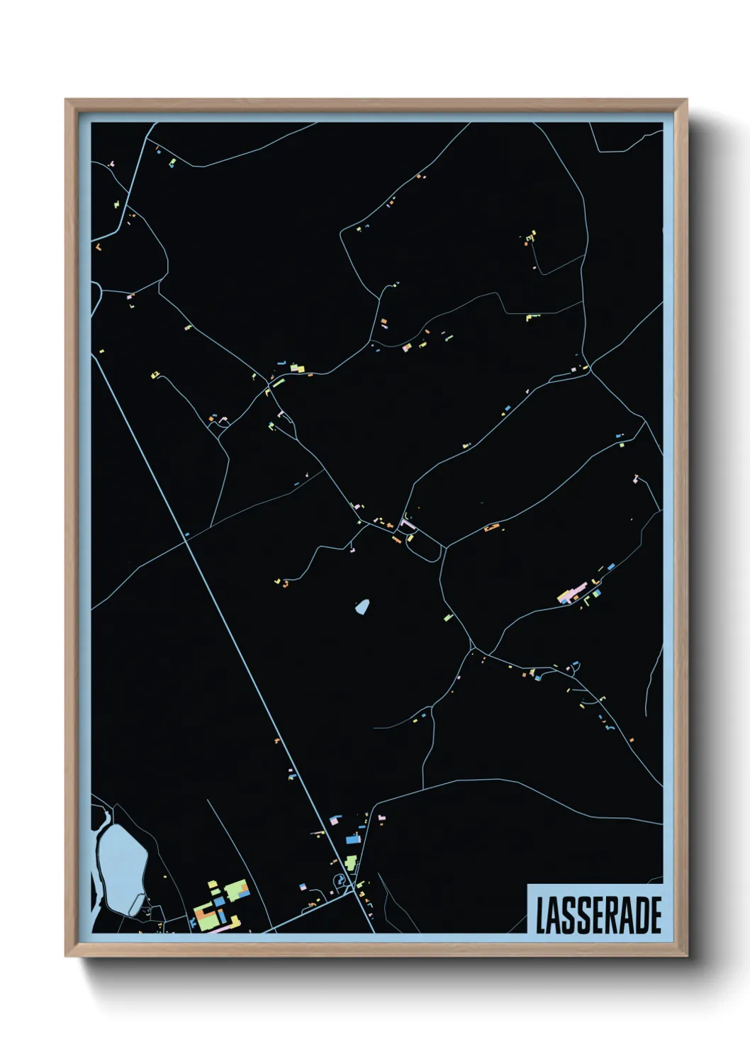 Une affiche de carte sur Lasserade