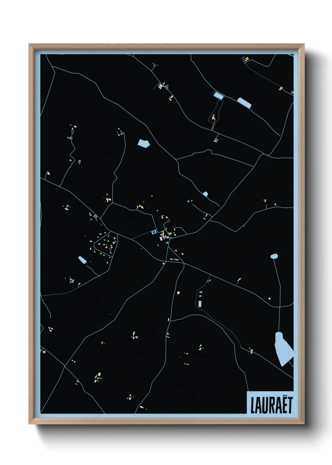 Une affiche de carte sur Lauraët