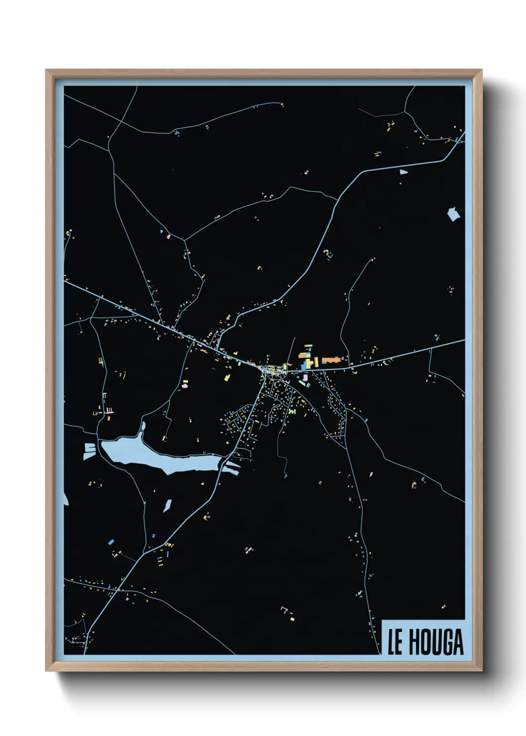 Une affiche de carte sur Le Houga