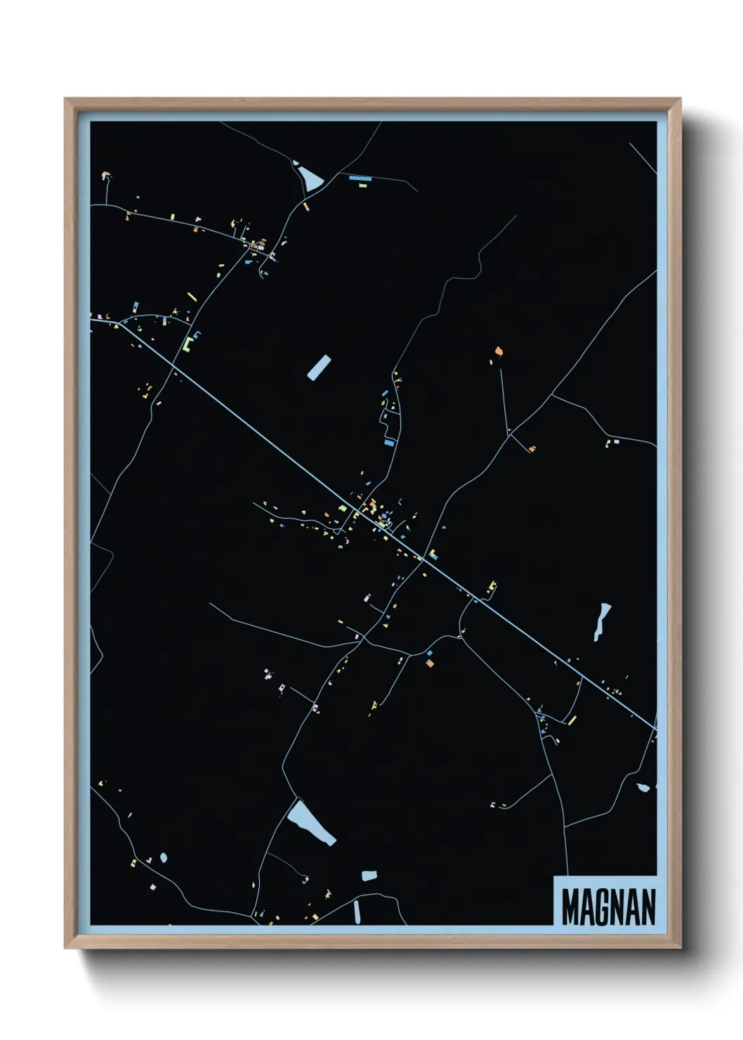 Une affiche de carte sur Magnan