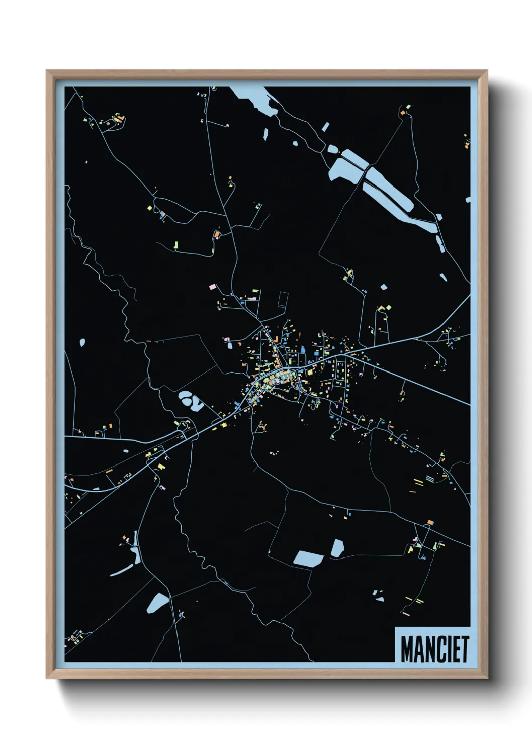 Une affiche de carte sur Manciet