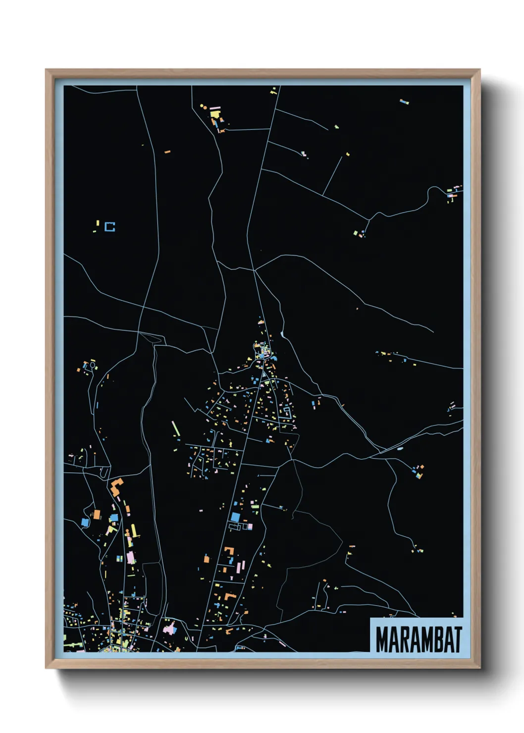 Une affiche de carte sur Marambat