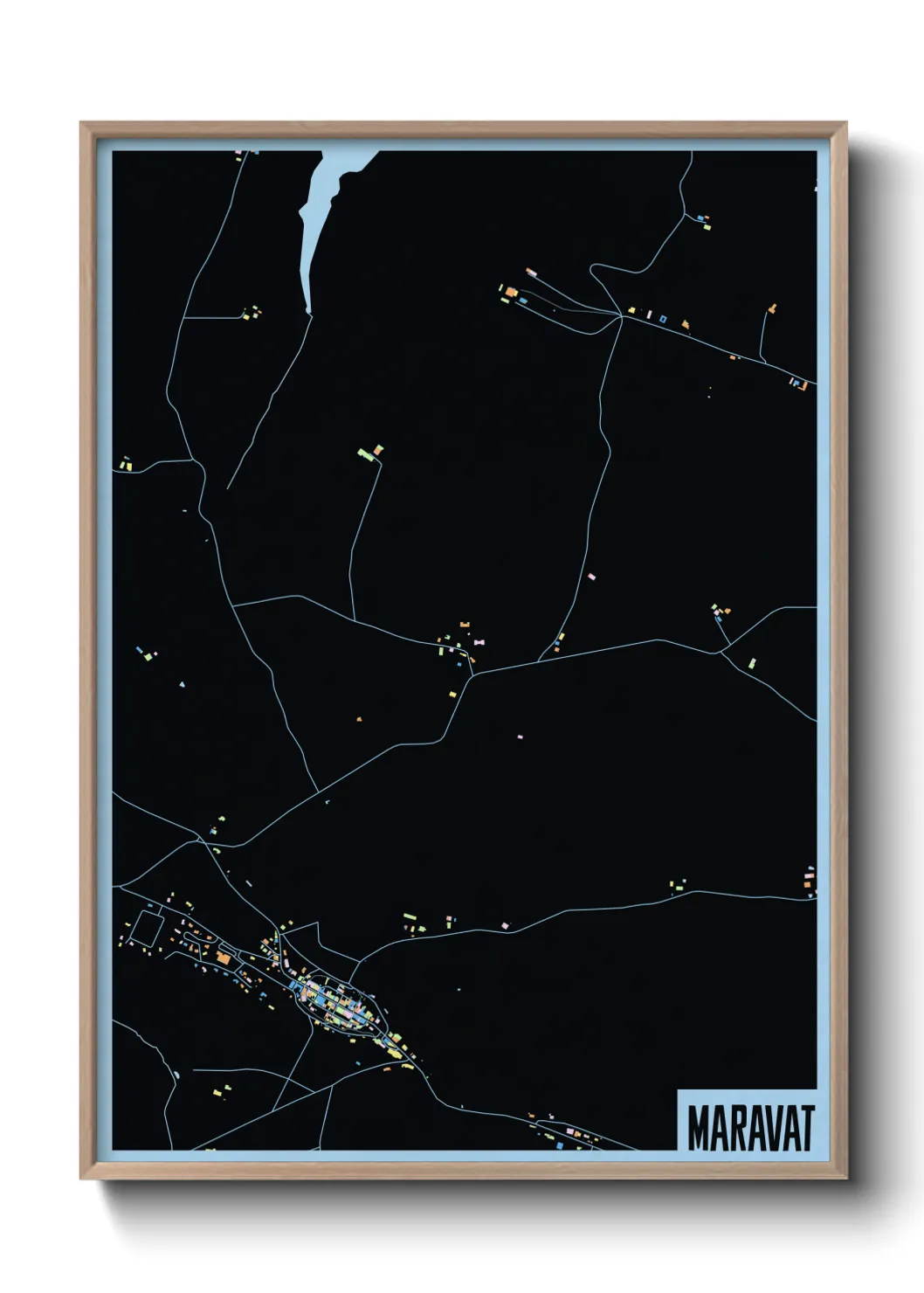 Une affiche de carte sur Maravat