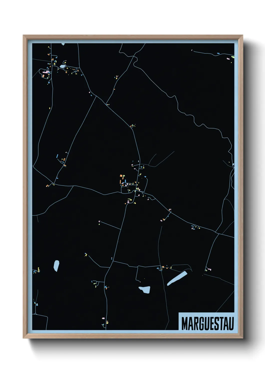 Une affiche de carte sur Marguestau