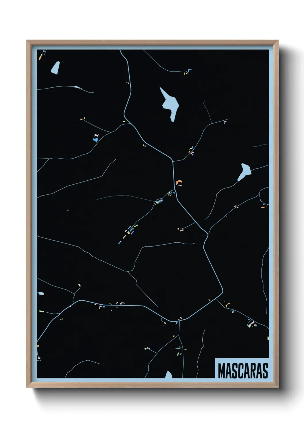 Une affiche de carte sur Mascaras