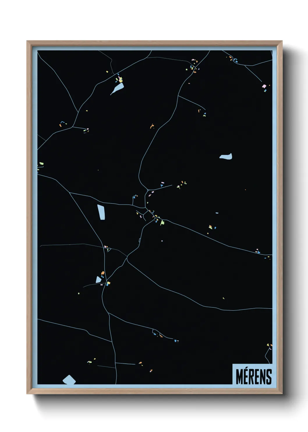 Une affiche de carte sur Mérens