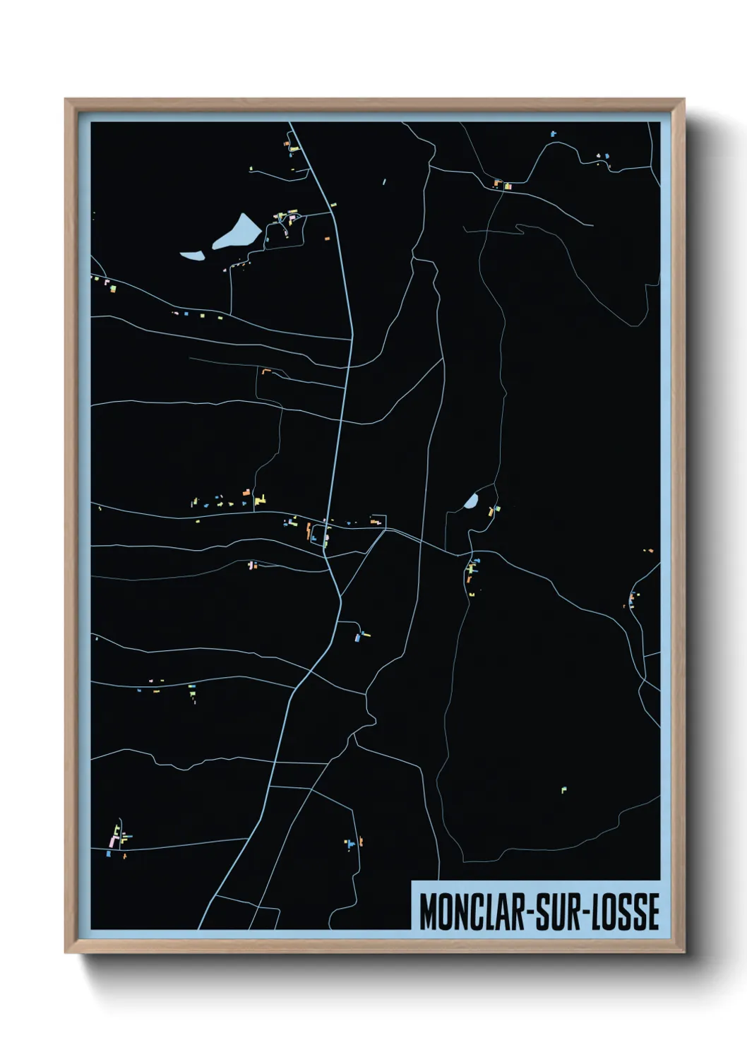 Un poster carteMonclar-sur-Losse