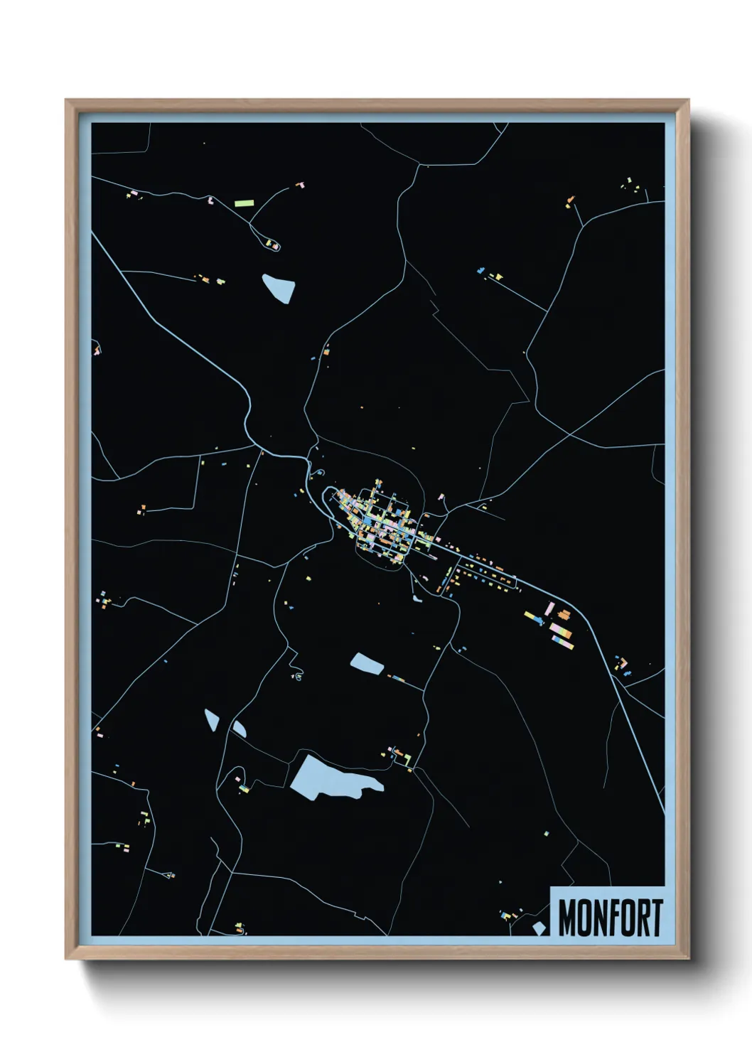 Une affiche de carte sur Monfort