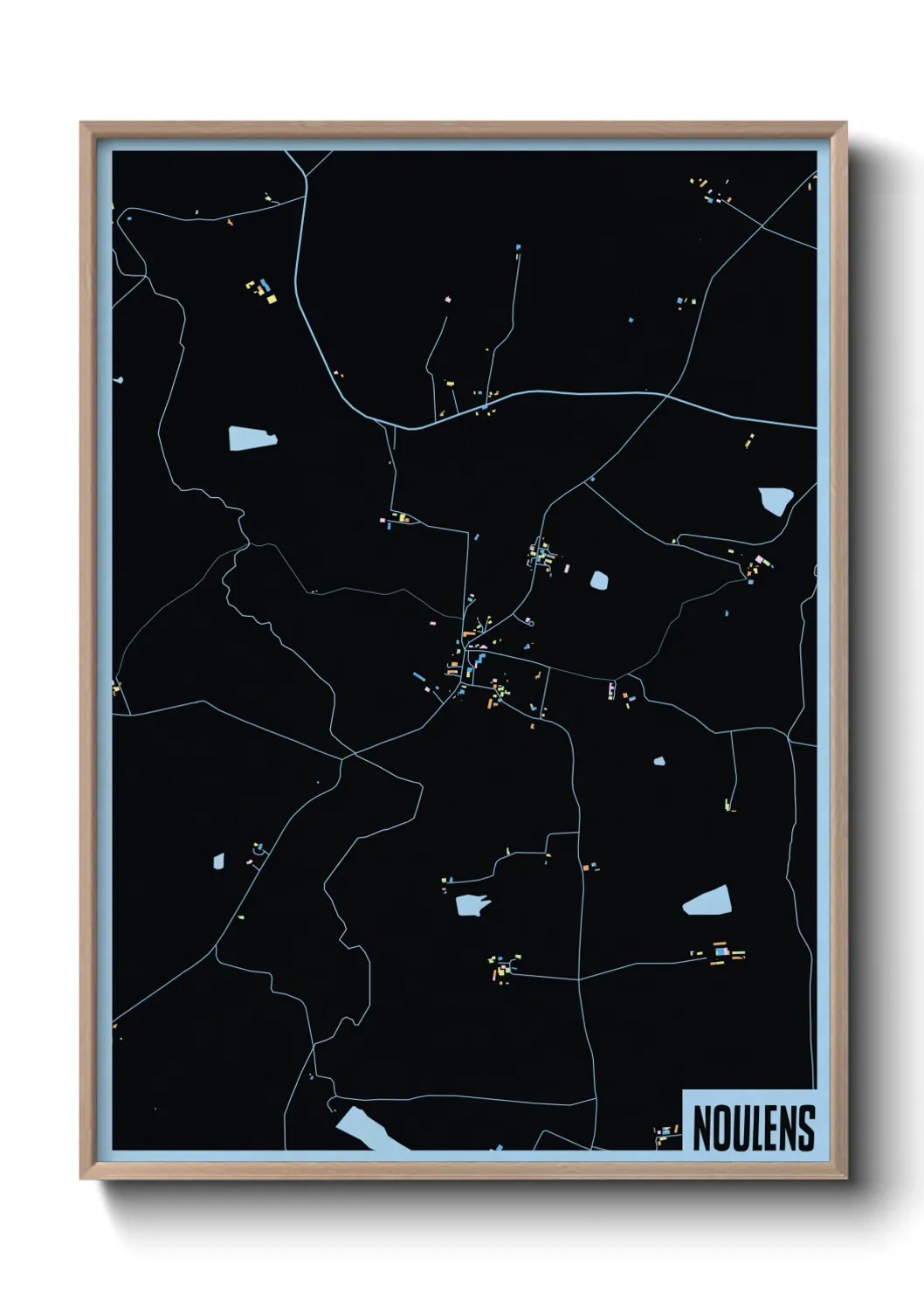 Une affiche de carte sur Noulens