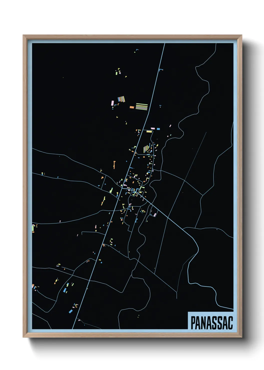 Une affiche de carte sur Panassac
