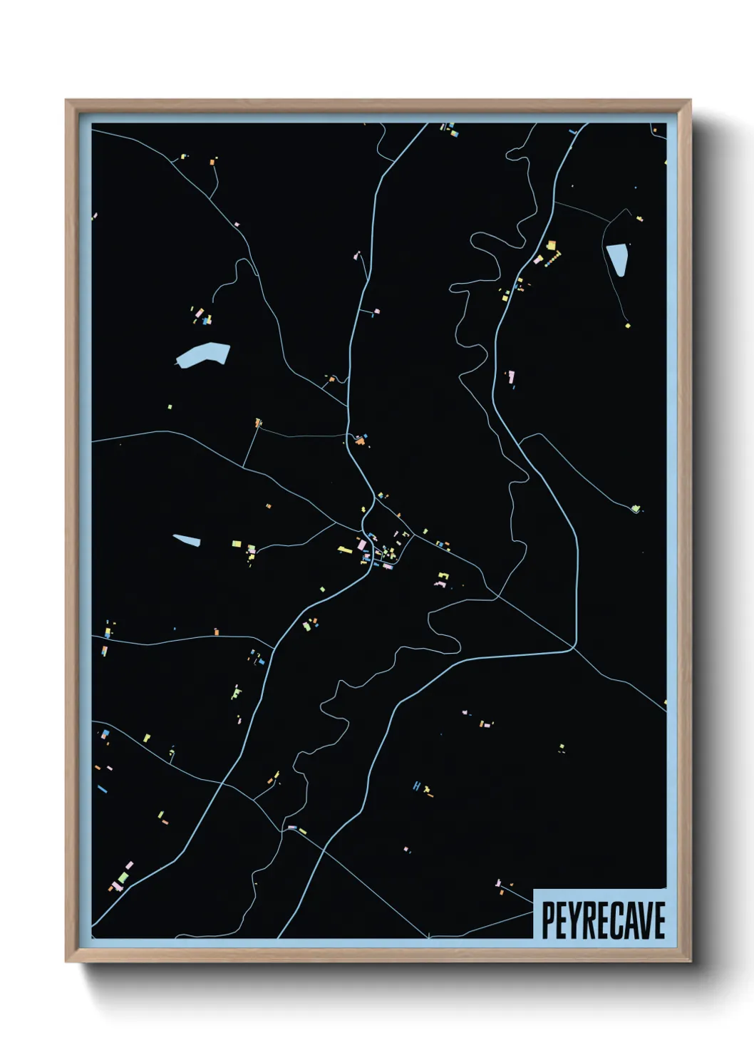 Une affiche de carte sur Peyrecave