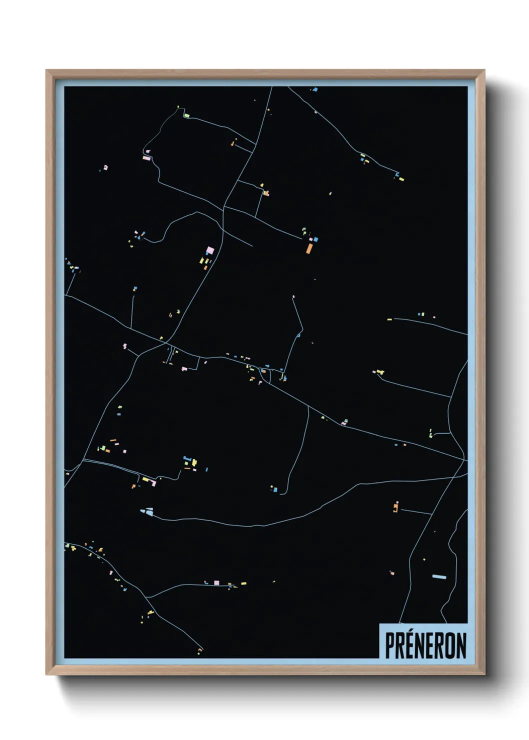 Une affiche de carte sur Préneron