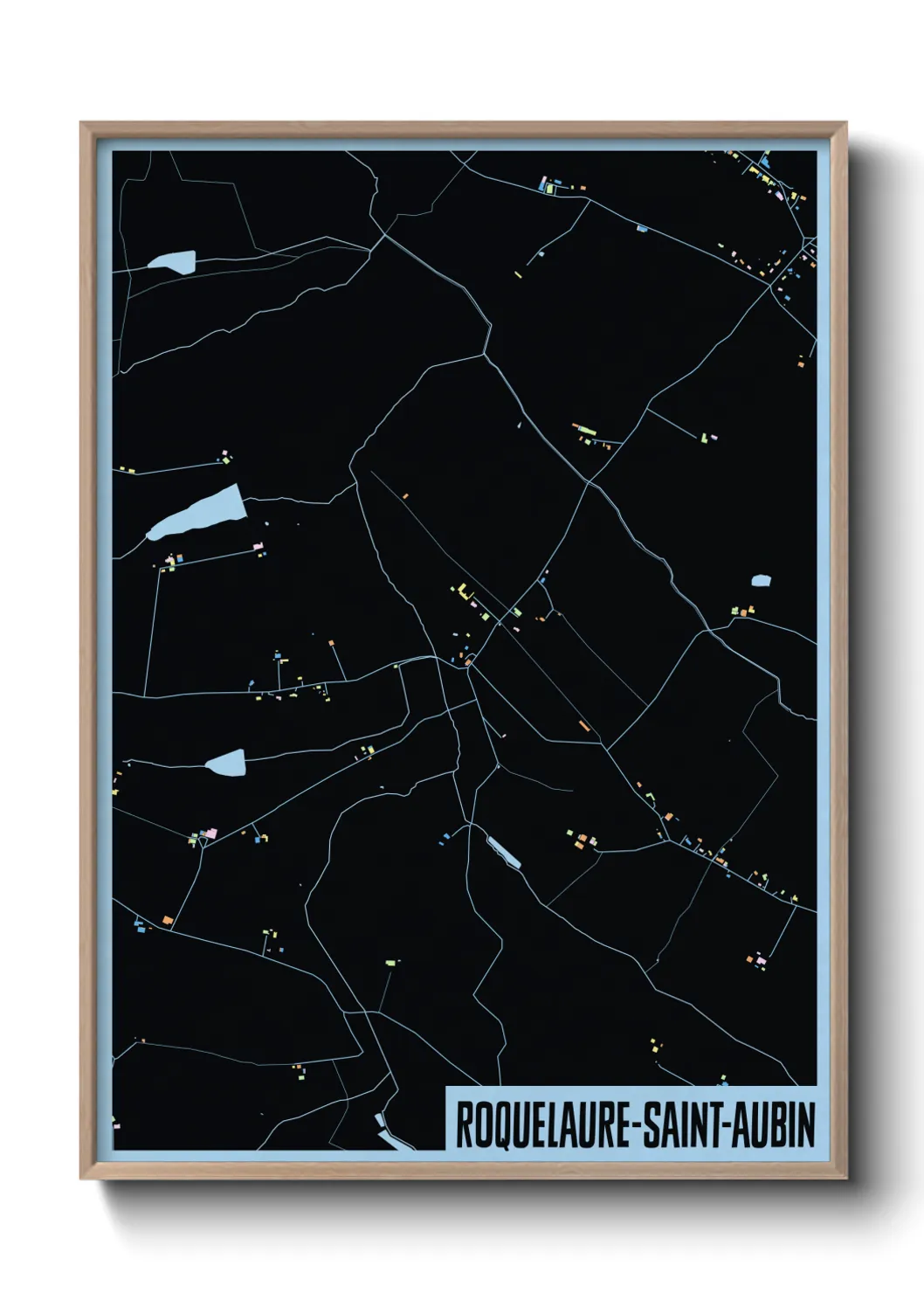 Une affiche de carte sur Roquelaure-Saint-Aubin