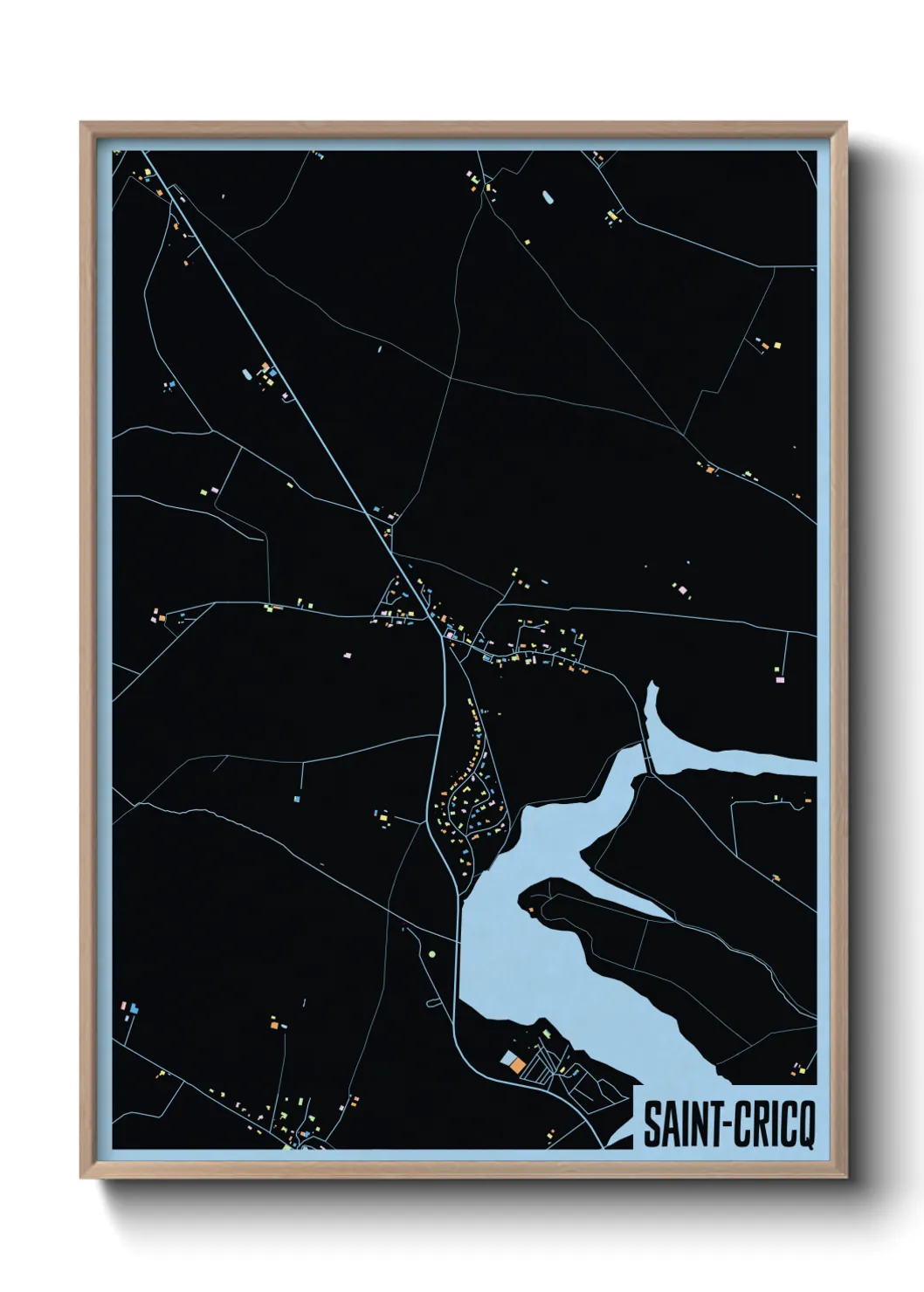 Une affiche de carte sur Saint-Cricq