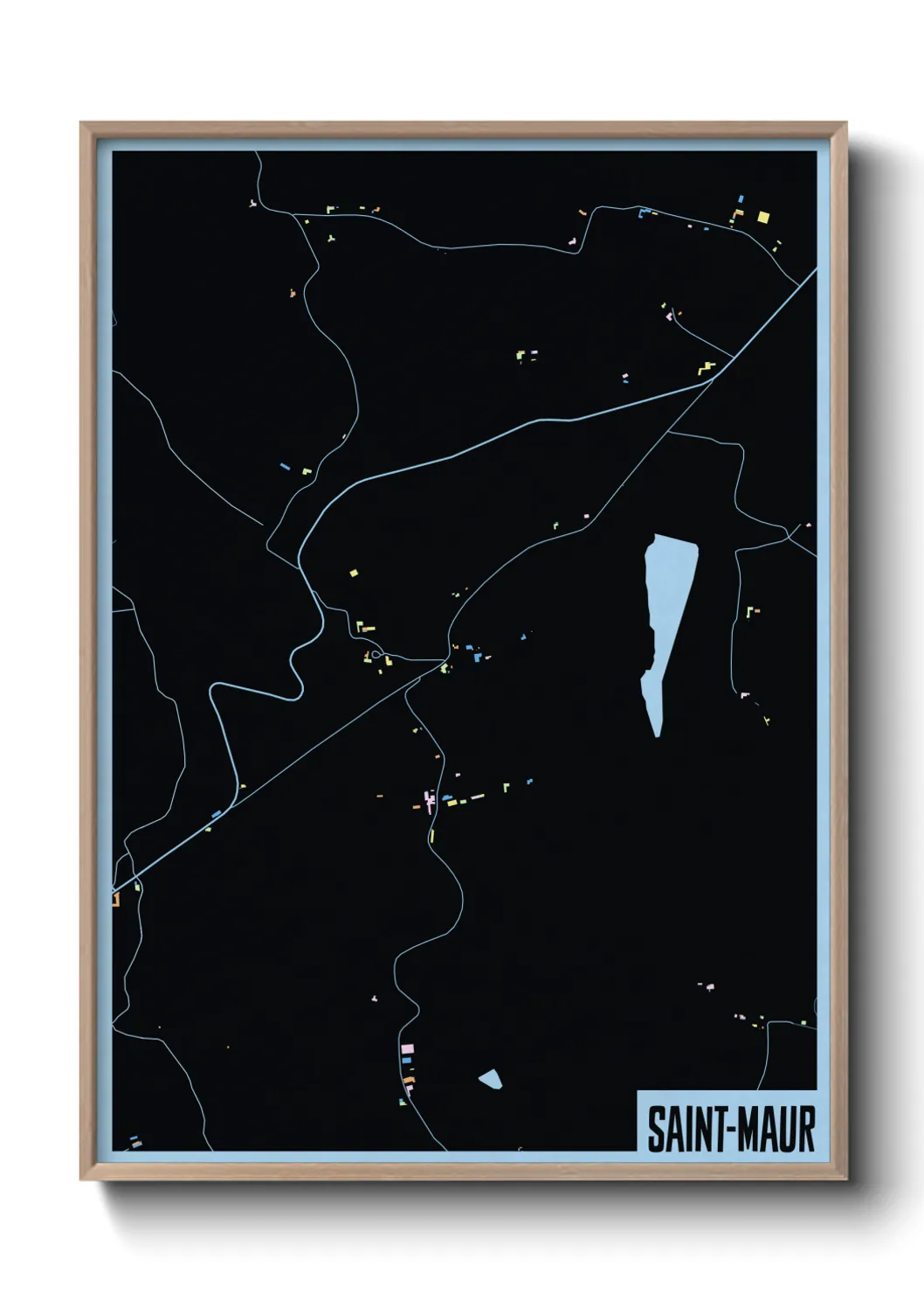 Une affiche de carte sur Saint-Maur