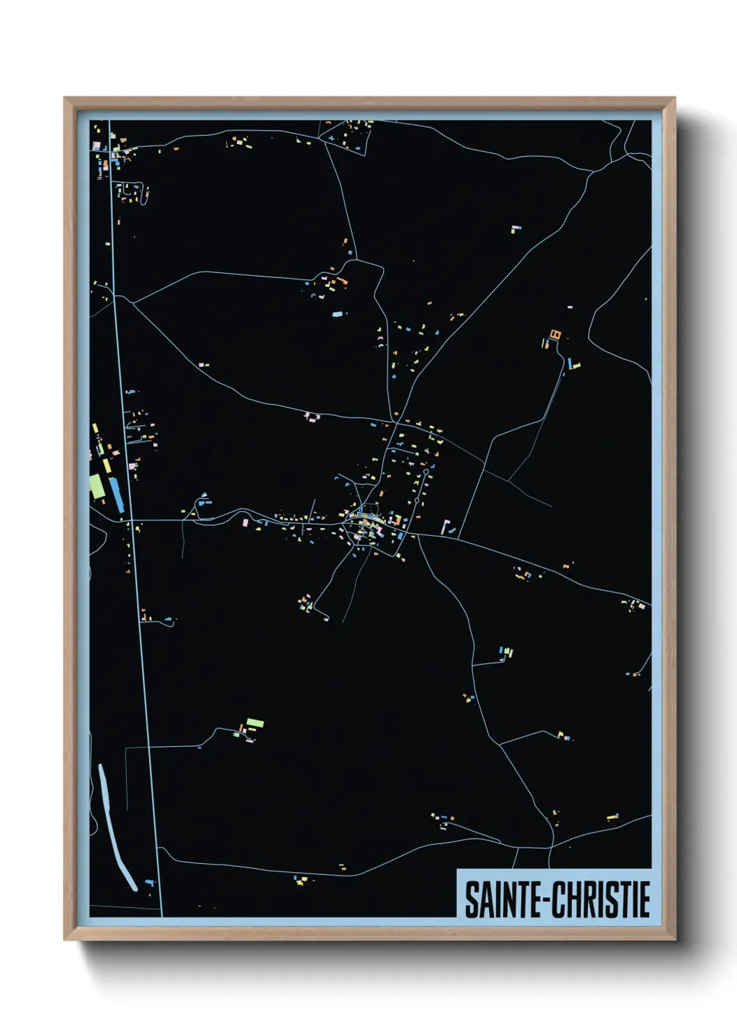 Une affiche de carte sur Sainte-Christie