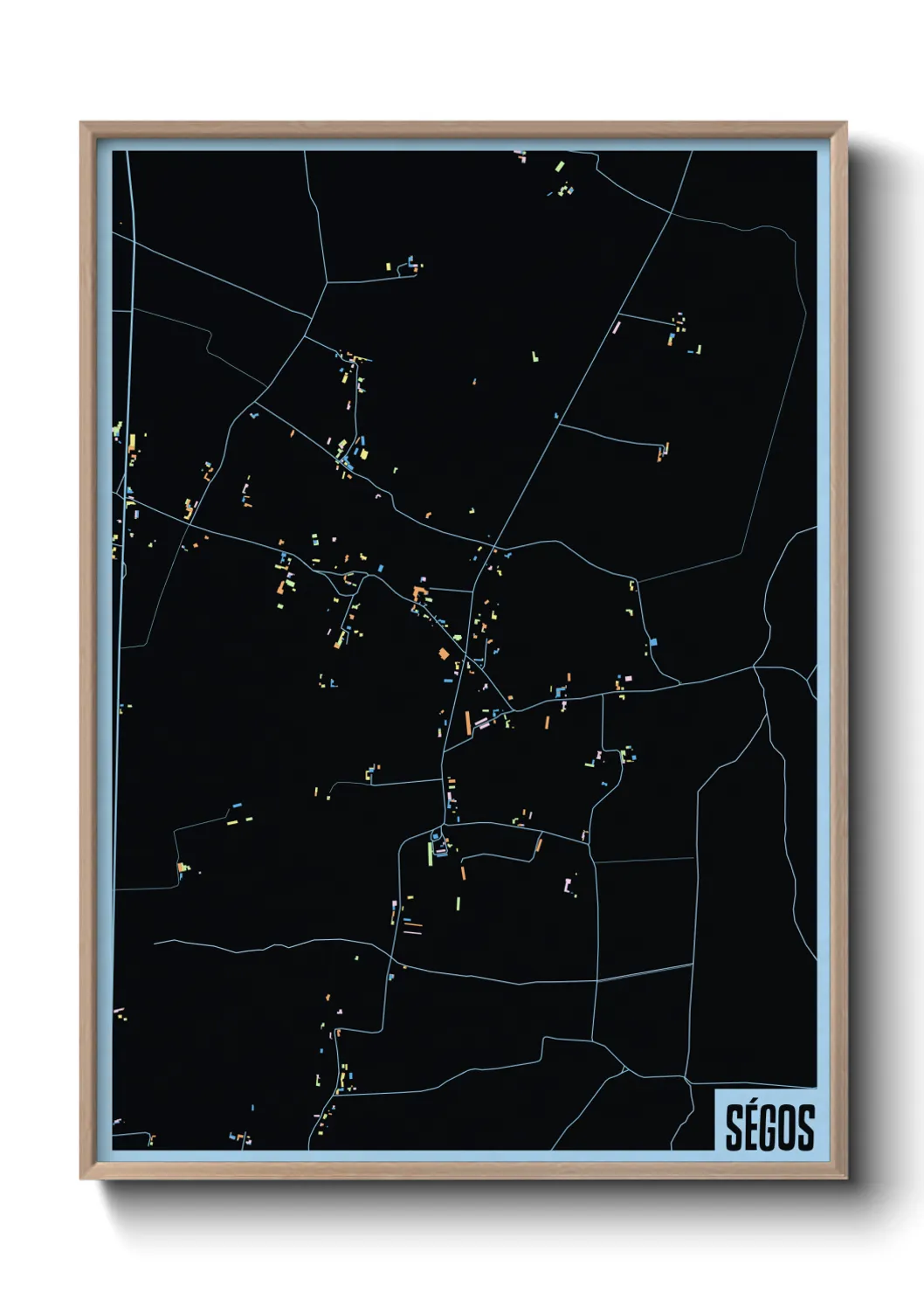 Une affiche de carte sur Ségos