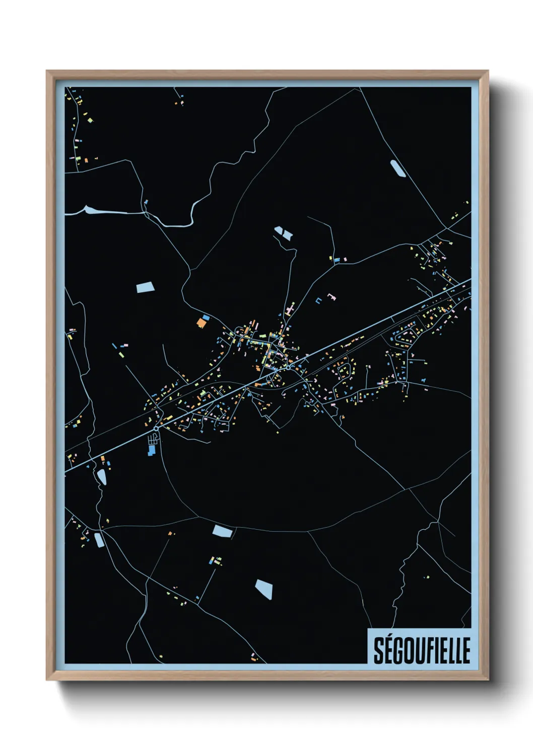 Une affiche de carte sur Ségoufielle