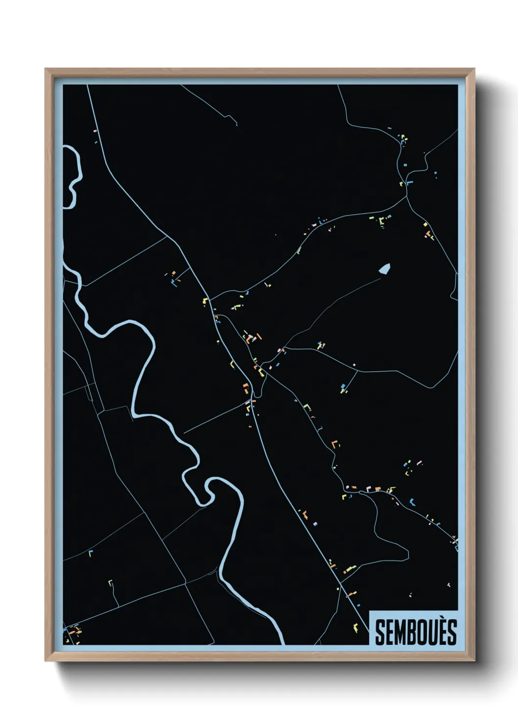 Une affiche de carte sur Sembouès