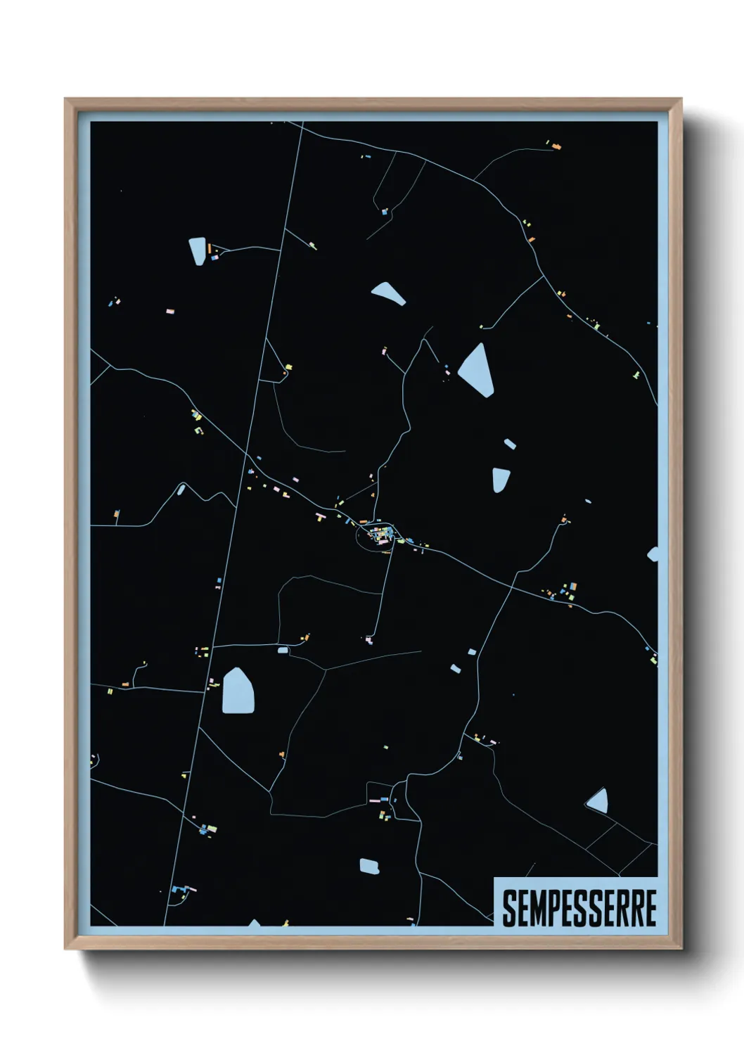 Une affiche de carte sur Sempesserre