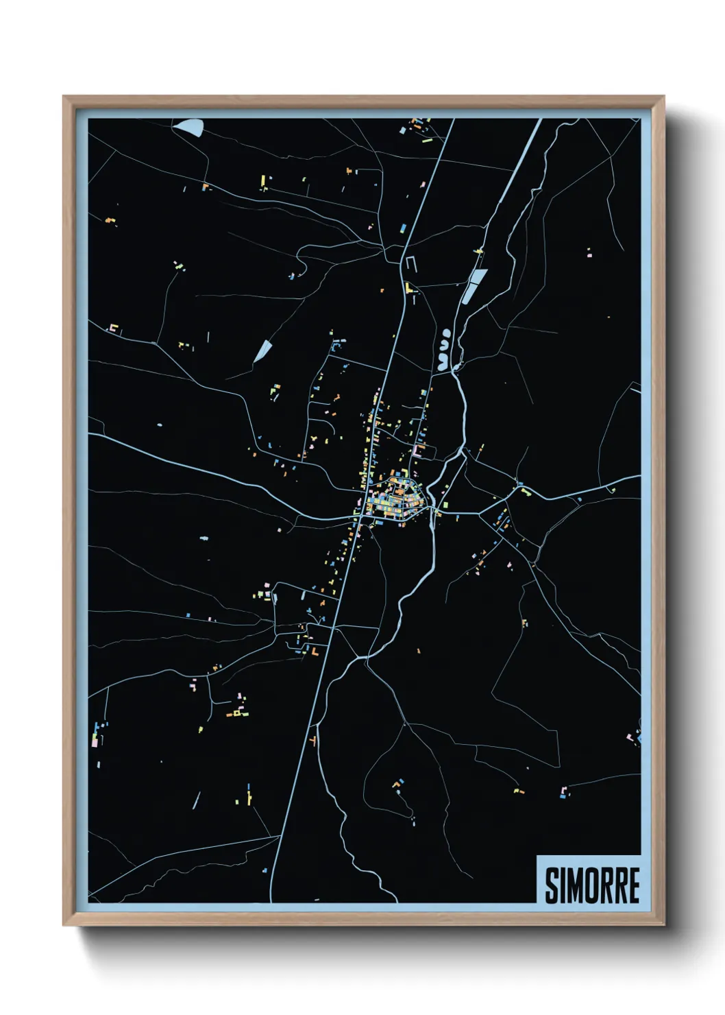 Une affiche de carte sur Simorre