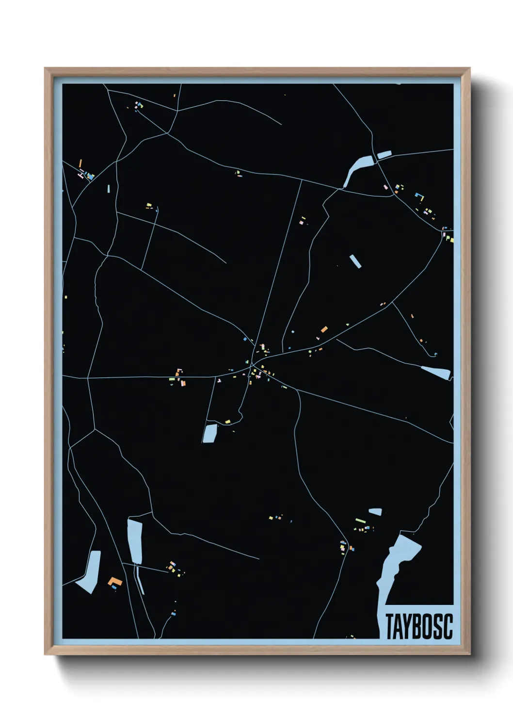 Une affiche de carte sur Taybosc