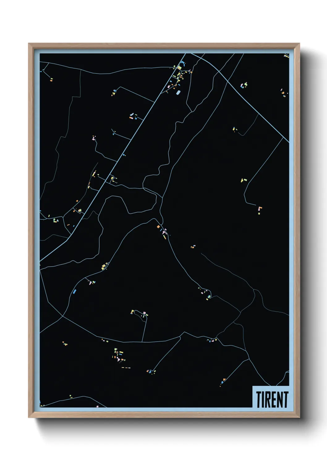 Une affiche de carte sur Tirent