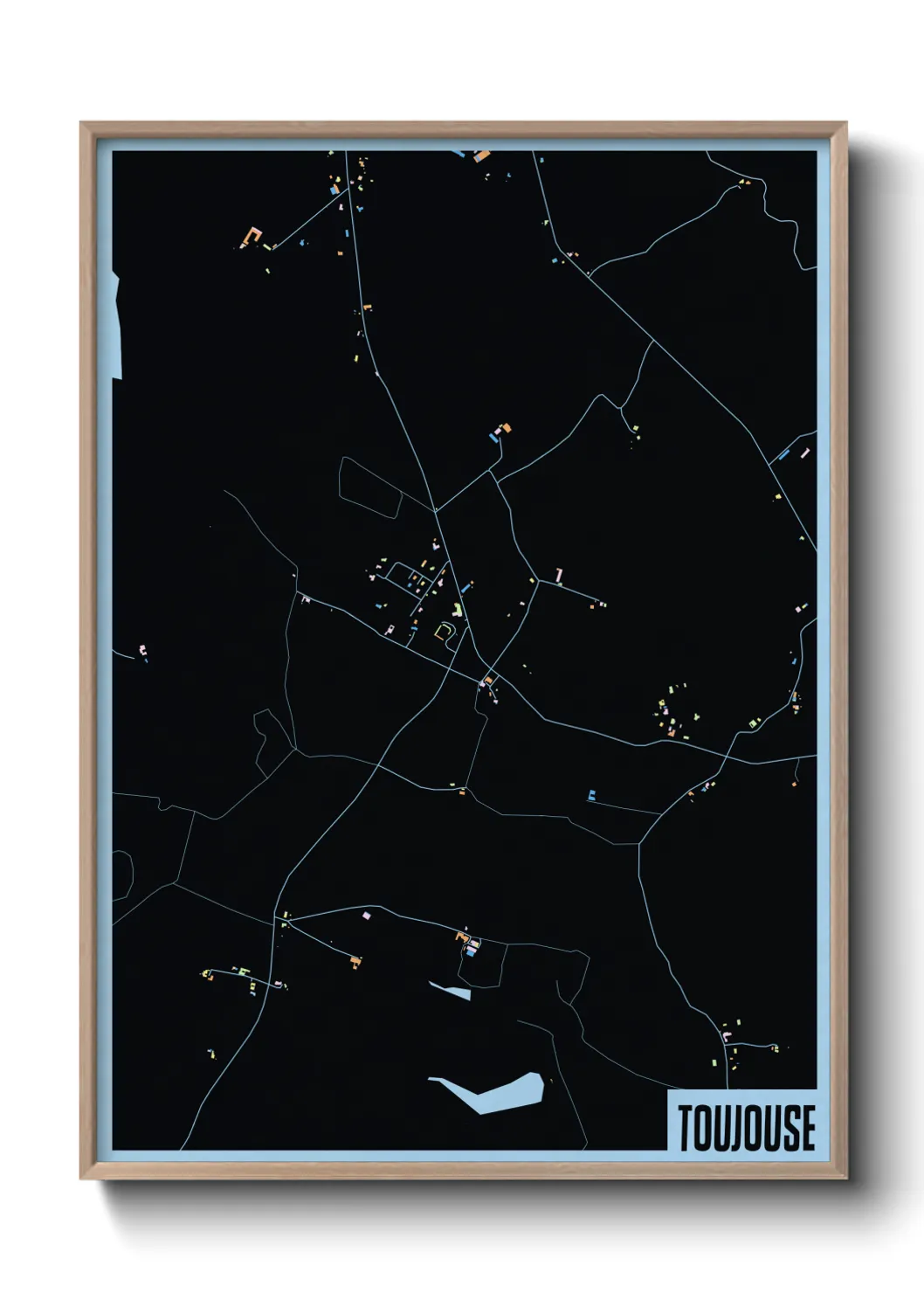 Une affiche de carte sur Toujouse