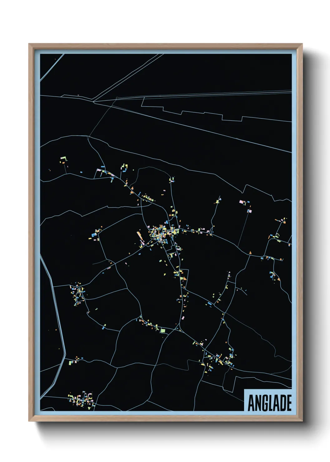 Une affiche de carte sur Anglade