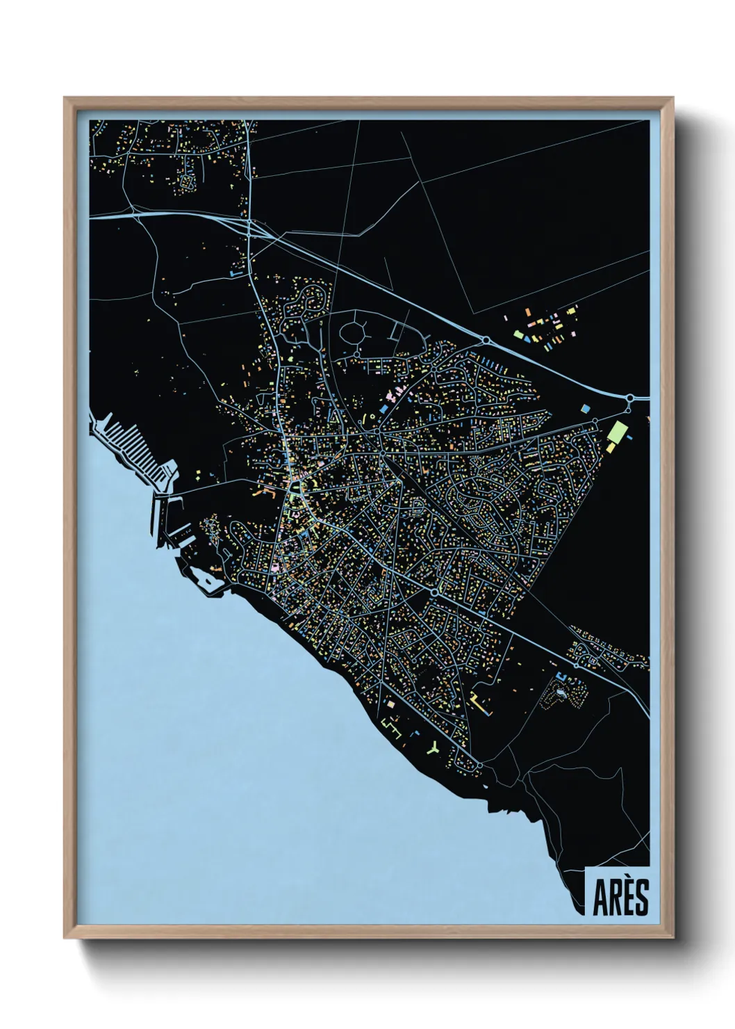 Une affiche de carte sur Arès